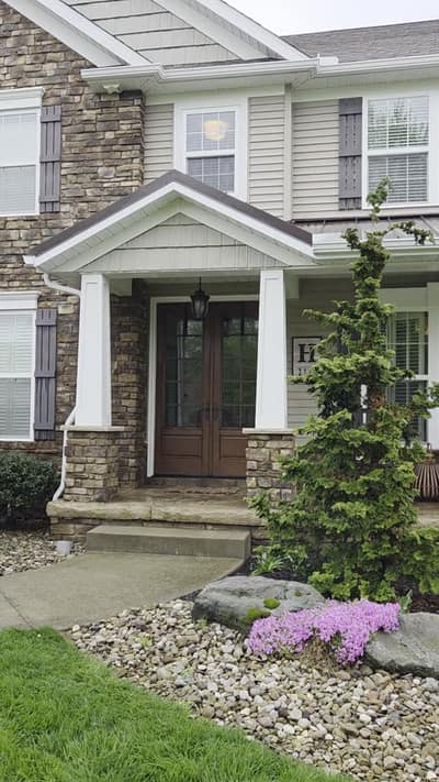 Clean front entry of a home after washing